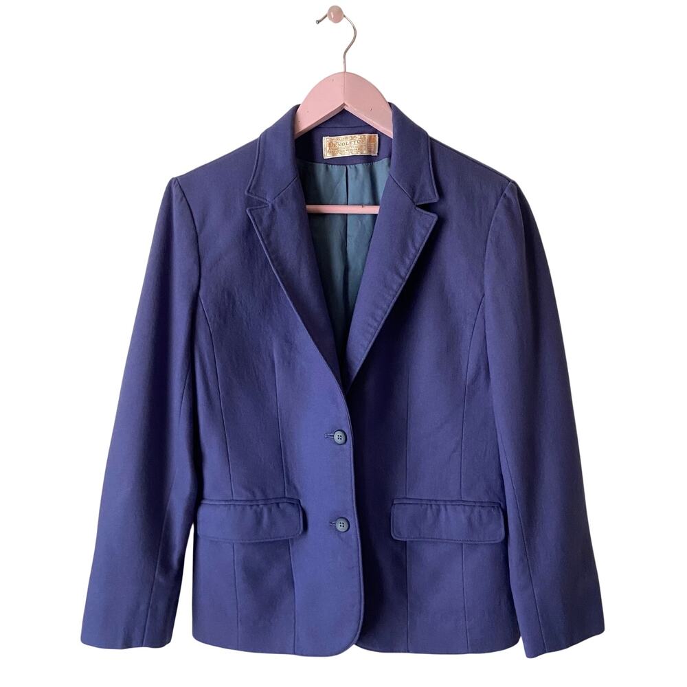 Vintage Pendleton Purple Wool Blazer Jacket Fitted 2-Button USA Made